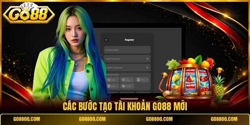 Các bước tạo tài khoản Go88 mới
