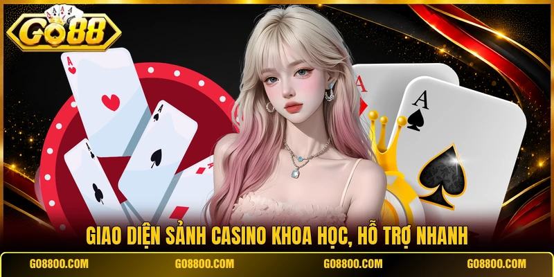 Giao diện sảnh casino khoa học, hỗ trợ nhanh